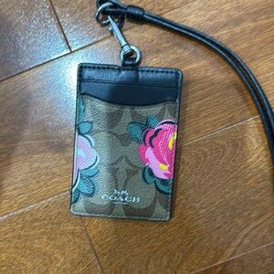 Coach Vintage Rose ID Lanyard
